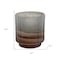 Homeroots 9" Gray And Brown Ombre Glass Round Table Vase 574267 - alternate 4