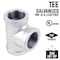 B & K STZ Industries 2 in. FIP each X 2 in. D FIP 2 in. D FIP Galvanized Malleable Iron Tee 311UT-2 - alternate 5