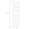 Hirsh 15" W 5 Drawer Vertical File Cabinet, Black, Letter 17778 - alternate 4