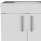 Homeroots 24" White Wood Freestanding Double Door Bathroom Vanity With Sink 478250 - alternate 2