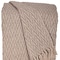 Homeroots 52" X 67" Brown Woven Cotton Chevron Throw Blanket with Fringe 548952 - alternate 4