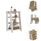 Homeroots 17" Oak And White Wood Freestanding Bathroom Vanity 478199 - alternate 1