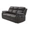 Homeroots 83" Charcoal Fabric Reclining USB Sofa With Toss Pillow 559219 - alternate 3