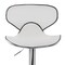 Elama 2 Piece Faux Leather Adjustable Bar Stool in White with Chrome Base ELM-723-WHT - alternate 5