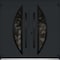 Vdomdoors Metal Double Doors Deux 6501 Black Enamel Opaque Black Glass Entry Modern Painted (W72xH96) Left ha DEUX6501DEXD-BLK-W72xH96-LH-I - alternate 2
