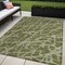 Homeroots 5' X 8' Green Abstract Washable Non Skid Indoor Outdoor Area Rug 559644 - alternate 1