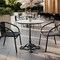 Flash Furniture 31.25" RD Outdoor Tabletop, White Faux Marble, Seamless Surface Technology, 22.75x22.75 Black Base ST-RD31-WHMAR-SDAT2222-GG - alternate 3