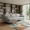 Homeroots 102" Gray Fabric Sofa With Brown Legs 641038 - alternate 3