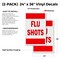 Signmission Flu Shots, Vinyl Decals Only 24 Inch x 36 Inch, Vinyl Decal, 2PK DSB-2436-2PACK-Flu Shots - alternate 2