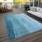 Homeroots 3' X 5' Teal Blue Aqua And Blue Ombre Washable Indoor Outdoor Area Rug 581828 - alternate 4