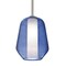 Besa Lighting Link Stem Pendant, Blue/Opal, Satin Nickel Finish, 1x60W Incandescent 1TT-LINKBL-SN - alternate 1