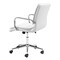 Homeroots White and Silver Adjustable Height Swivel Rolling Conference Office Chair 556764 - alternate 6