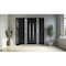 Vdomdoors Metal Double Doors Deux 1755 Black Enamel Opaque Black Glass 1 Sidelight Entry Modern Painted 86x80 DEUX1755DEXD-BLK-W72+14xH80-RH-O - alternate 3