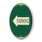 Signmission Parking With Left Arrow, 12 Inch X 18 Inch Architectural Oval, Heavy Gauge Aluminum A-OV-G-1218-24372 - alternate 1