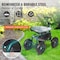 Vevor Rolling Garden Cart with Seat and Wheels Extendable Steer Handle Blue TC4501S-BL - alternate 4
