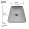 Vigo Lorca Gothic Gray Concreto Stone 22 in. L x 15 in. W x 5 in. H Rectangular Vessel Bathroom Sink VG04056 - alternate 4