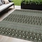 Homeroots 5' X 8' Brown Green And Olive Green Tribal Washable Indoor Outdoor Area Rug 582549 - alternate 1