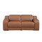 Homeroots 76in Cognac and Silver Italian Leather Power Reclining Loveseat With Storage 633752 - alternate 1