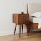 Homeroots 22" Chestnut Solid Wood Two Drawer Nightstand 722541 - alternate 2