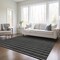 Homeroots 3' X 5' Black And Ivory Striped Washable Indoor Outdoor Area Rug 595847 - alternate 3