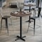 Flash Furniture 31.25" Round Tabletop, Seamless Surface Technology, Dark Brown with 22x22 Black Bar Height X-Base ST-RD31-WBR-T2222B-GG - alternate 4