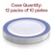 Smarty Had A Party 10.25" White with Gold Spiral on Blue Rim Plastic Dinner Plates (120 plates), 120PK 670BG-CASE - alternate 3