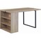 Homeroots 60" Gray and Black Wood and Iron Sled Base Dining Table 631281 - alternate 4