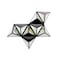 Homeroots 42" X 24" X 6" Black Diamante Wooden - Wall Decor 274527 - alternate 1