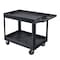 Luxor Utility Cart, (2) Shelf, Heavy Duty, High Density Polyethylene, 500 lb Load Capacity, 2 Shelves XLC11-B - alternate 9