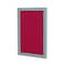 Ghent 1 Door Enclosed Fabric Bulletin Board, Satin Aluminum Frame, 36''H x 30''W, Red PA13630F-98 - alternate 1