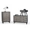 Homeroots 51" Grey And Black Solid Wood Six Drawer Double Dresser 473117 - alternate 1