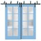 Sartodoors Sliding Closet Barn Bypass Doors Solid Core Modern Interior VEREGIO7412BBB-AQU-36 x 80 (2* 18x80) - alternate 1