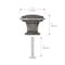 Richelieu Charlemagne Collection 1 7/32 in (31 mm) x 1 7/32 in (31 mm) Pewter Transitional Cabinet Knob BP81091142 - alternate 3