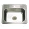 Kingston Brass 25-Inch Stainless Steel Self-Rimming Single Bowl Drop-In Kitchen Sink, 1-Hole with Strainer KGKTS2522818 - alternate 1
