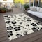 Homeroots 5' X 8' Ivory And Black Floral Washable Indoor Outdoor Area Rug 600007 - alternate 5