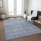 Homeroots 3' X 5' Sky Blue And Ivory Abstract Washable Indoor Outdoor Area Rug 605572 - alternate 3