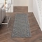 Homeroots 10' Dark Gray And Light Gray Geometric Indoor Outdoor Runner Rug 550796 - alternate 5