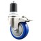 Service Caster 4 Inch 316SS Blue Poly Swivel 1-3/4 Inch Expanding Stem Caster Lock Brake SCC SCC-SS316TTLEX20S414-PPUB-BLUE-134 - alternate 1