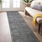 World Rug Gallery Bohemian Stripes Washable Non Slip Runner Rug 2 ft x 8 ft Black WR73BLACK2X8 - alternate 1