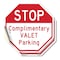 Signmission Stop Complimentary Valet Parking, 6 inch X 6 inch, Vinyl Decal, 2PK OC-D-2PACK-6-297 - alternate 1