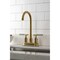 Kingston Brass Double-Handle 4" Centerset Bar Faucet, Brushed Brass KB8497CKL - alternate 4