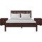 Homeroots Three Piece Espresso Solid Wood Bedroom Set 523678 - alternate 1