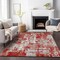 Homeroots 3' X 5' Red Gray And Ivory Abstract Washable Indoor Outdoor Area Rug 597992 - alternate 3