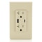 Leviton USB Receptacle, 20 A, Ivory T5834-I - alternate 2
