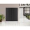 Vdomdoors Front Exterior Prehung Metal-Plastic Double Doors / MANUX 8111 Matte Black / Office Commercial and MANUX8111DEXD-BLK-RH-W72xH80 - alternate 3