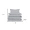 Homeroots Light Gray King Cotton Blend 1000 Thread Count Washable Duvet Cover Set 528119 - alternate 4