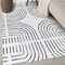 World Rug Gallery Bohemian Lines Washable Non Slips Area Rug 3 ft x 5 ft Ivory WR72IVORY3X5 - alternate 1