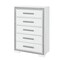 Homeroots 33" Silver Wood Five Drawer Dresser 633695 - alternate 3