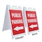 Signmission Public Parking With Arrow, A-Frame & 2 Decals Installed, Heavy-Duty Plastic Frame SBHD-D-2436-Public Parking With Arrow - alternate 3