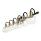 Jonathan Y Marais 44.25" 6-Light Iron/Glass Rustic Vintage LED Vanity Light, Black/Brass Gold JYL3557A - alternate 5